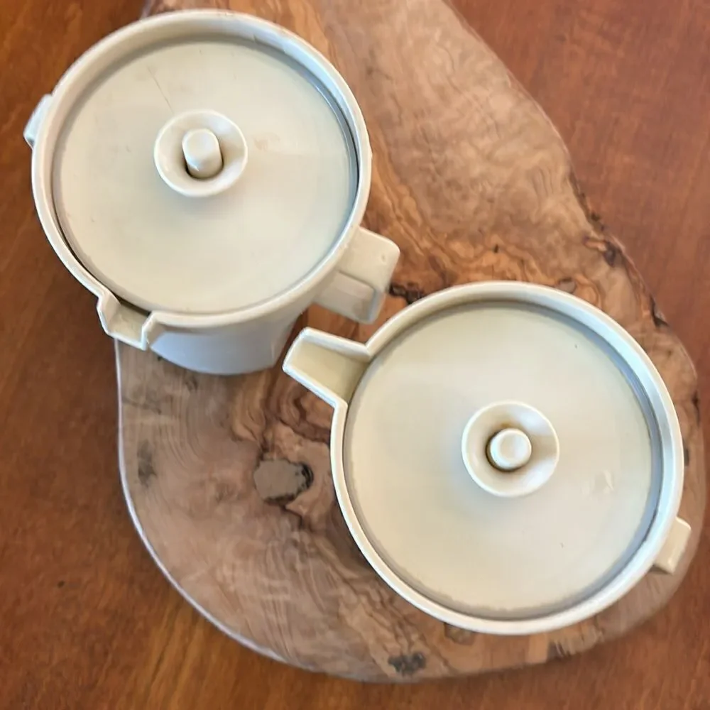 Vintage Tupperware Push Button Creamer & Sugar Set
